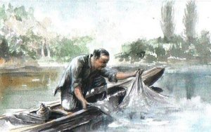 Pityókás halász (15x21)